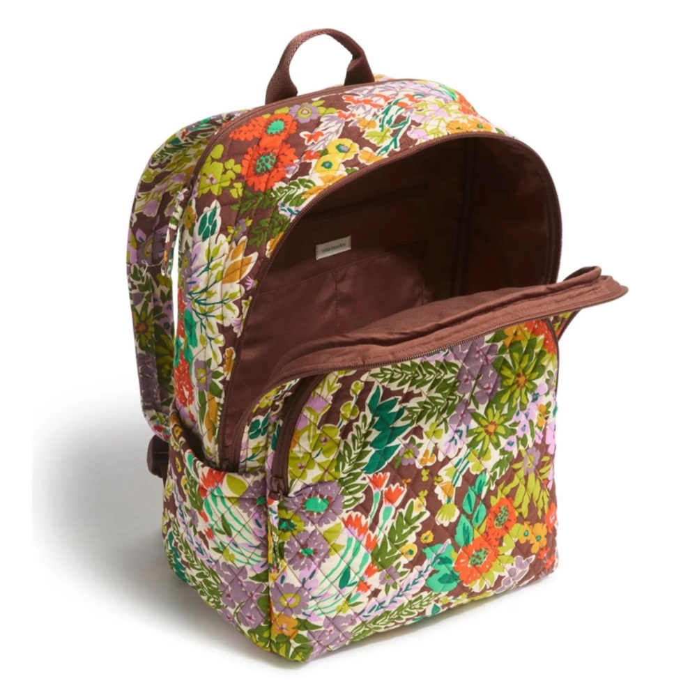 NWT VERA BRADLEY ESSENTIAL BACKPACK EVENING GARDEN in COTTON - Picture 3 of 9
